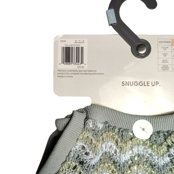 Koolaburra By Ugg Large Dog Green and White Mila Knit Chevron Pattern Dress - Picture 9 of 9